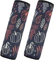 Car Seat Belt Covers 2 Pack Soft Unique Car Safety Seat Belt Strap Shoulder Pad Camera Bag Strap Cover Car Accessories for Women Men Kids M Thanksgiving Seamless Pattern