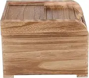 VINTORKY Wooden Rice Storage Container Airtight Food Box for Grains Beans Cereal Multipurpose Kitchen Organizer Sturdy Design Housewarming