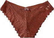 [DGHM-JLMY] Women's V-Back Lace Brief Panty Hipster Criss Cross mid-rise lace briefs Midnight Lingerie with Bow Knot Panties