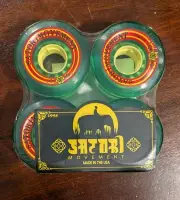 Satori Movement Goo Ball Rasta Skateboard Wheels - 62mm 78a (Set of 4)