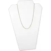 White Faux Leather Necklace Pendant Easel Pad Jewelry Display 8 1/4" x 12 1/2"