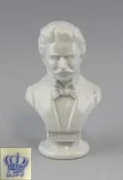 9942232 Porcelain Bust Strauss White wagner&apel H15cm