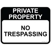 Private Property Sign - No Trespassing