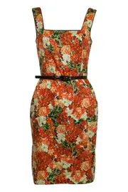 Bronwyn Cotton Fitted Dress--VER-BRO/CSN/TAN