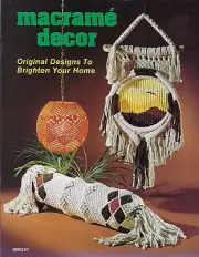 Vtg Retro 1970's Hanging Swag Lamp Pattern Macrame Decor Craft Book MM241