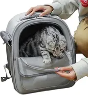 Cat Backpack - Pet Supplies, Ventilated Bubble Backpack | Pet Carrier, Spacious Outdoor Cat and Small Dog Bag, Breathable Side Opening Design