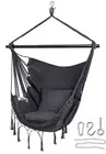 Hammock Chair Large Hanging Rope Swing Seat Chair with Pocket Max 350 Lbs Sup...
