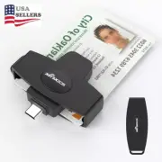 Type C DOD Military USB-C Common Access CAC Smart Card, Credit Card Reader