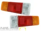 Tail Lights PAIR Square Plug fits Toyota Hilux N70 2005 - 06/2011 Trayback Ute