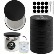 Oui Yogurt Jar Lids 12 Pack Black Metal Oui Lids for Yoplait Yogurt Container