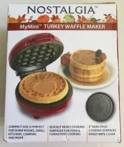 Nostalgia My Mini Turkey Waffle Maker NEW