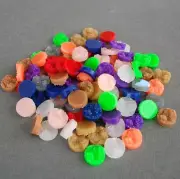 14mm-Druzy Resin Cabochon Beads no Hole Flat Round.