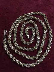 24 Inches 10kt Yellow Gold Rope Chain Lobster Lock Not Scrap 4mm Super Low