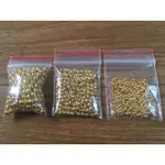 現貨 保色小金珠 真銅鍍18K金散珠 光面圓珠子 隔珠 DIY手鏈材料 2MM,3MM,4MM