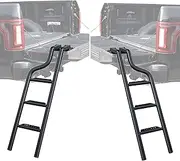42" Universal Dual-Side Pickup Truck Tailgate Ladder, Heavy Duty Aluminum Foldable Tailgate Ladder Truck Bed Step Accessories, Easy Install, Capacity 600 lbs, for F150/Ram 1500 etc.