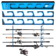 PLUSINNO H5 Horizontal Fishing Rod/Pole Holders for Garage, Wall or Ceiling M...
