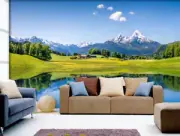 3D Green Farm 15121NA Wallpaper Wall Murals Removable Wallpaper Fay