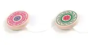 Printed Designer White Pool Ball Strikers For Carrom Board Set Of 2