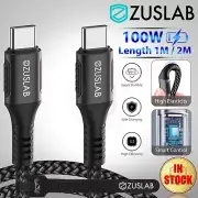 ZUSLAB Type C to USB C PD 100W Data Fast Charger Cable For Samsung Apple Google