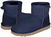 ["AUSTRALIAN UGG ORIGINAL"] AUSTRALIAN UGG ORIGINAL Classic Mini Ugg Boots. Made in Australia. (UK4 | US5M | US6W I EU37.0, Navy)