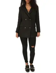 [Belle & Bloom] Because Of You Trimmed Blazer in Black