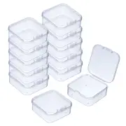 72Pcs Small Plastic Beads Storage Containers with Lids (Square, 2.2x2.17x0.79In)
