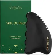 WILDLING Aura Stone Gua Sha Body Tool I Body Massage Tool to Tighten, Tone, Sculpt + Smooth I Patented Design Crafted with 100% Authentic Bian Stone