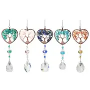 Crystal Life of Tree Stone Bead Pendant Wind Hanging Window Ornament Decor