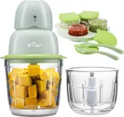 Baby Food Maker, Food Processor Set, Puree Blender, 2 Glass Bowls (0.6L+0.3L)