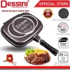 DESSINI Double-Sided Pressure Grill Frying Pan 36cm or 40cm - Black