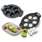 Oval Shaped Egg Boiler 6 Holes Eggs Steamer Mold Egg Poacher Breakfast