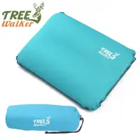 在飛比找momo購物網優惠-【TreeWalker】3D立體自動充氣枕(藍綠色)