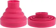 Hair Dryer Diffuser Attachment Ionic Blow Dryer Quick Drying Portable Travel Folding Lightweight Silicone Diffuser Salon Hairstyling Acc Ory Rose Red