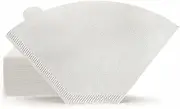 Disposable Coffee Paper Filters for Coffee Maker, 100 Pcs Cone Replacement Filter Natural Unbleached Original Wooden Drip Paper Suitable for Coffee Machines and Coffee Cones (#4,100 PCS) (White)
