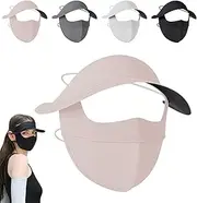 [YLBUH] Ice Silk Vinyl Sun Protective Mask, UV Protection Cooling Mask, Sun Protection Cooling Mask, Shade Hats