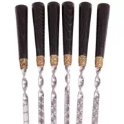 10pcs Skewers ELITE stainless steel wood handle for mangal and grill 700x3x12 mm