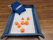 Gaming Paper Dry Erase Dice Tray (Orange Dice)