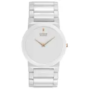 Citizen AR3050-52B White Gold Ceramic Stiletto Eco-Drive Men's Watch