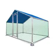ALEKO Metal DIY Walk-in Chicken Coop or Chicken Run 6.5 x 10 Feet with Cover