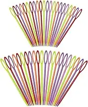 HAIKING Safety Learning Needles, 100 Pcs Large Eye Plastic Sewing Needles for DIY, Sewing Handmade Crafts (7cm & 9cm)