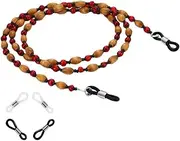 [Bigood] Retro Wooden Beads Eyeglass Chain Reading Glass Cord Retainer Holder Jewelry