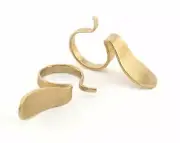 Adjustable Ring Raw brass (18mm 8US inner size - Adjustable ) Oz3691