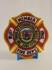 Town of Sturbridge Massachusetts Fire Department Patch Iron-On
