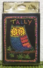 Vintage Hallmark Owl on Black 3 Table Tally Bridge Score Cards 12 Cards