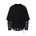 [Mastermind Japan] Mastermind Japan-Black Cotton Layered Sweatshirt-Uomo S STAND