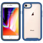 MCC Shockproof Bumper Case iPhone SE 2020 2nd Gen Clear Back Cover Apple [Dark Blue]
