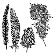 The Crafters Workshop Playful Plumes Stencil