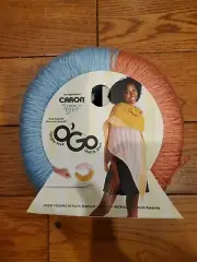 Caron Simply Soft O'Go Quick Start Strawberry/soft Blue Yarn 5oz