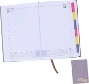 NOLITOY Faux Leather Organizer with Spacious Layout for Notes and Schedules Elegant Design for Office School and Travel Use
