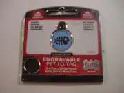 NEW - FIDO ENGRAVABLE PET I.D. TAG - BLUE FISH